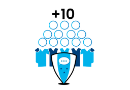 Pack + 10 collaborateurs sur base mensuel